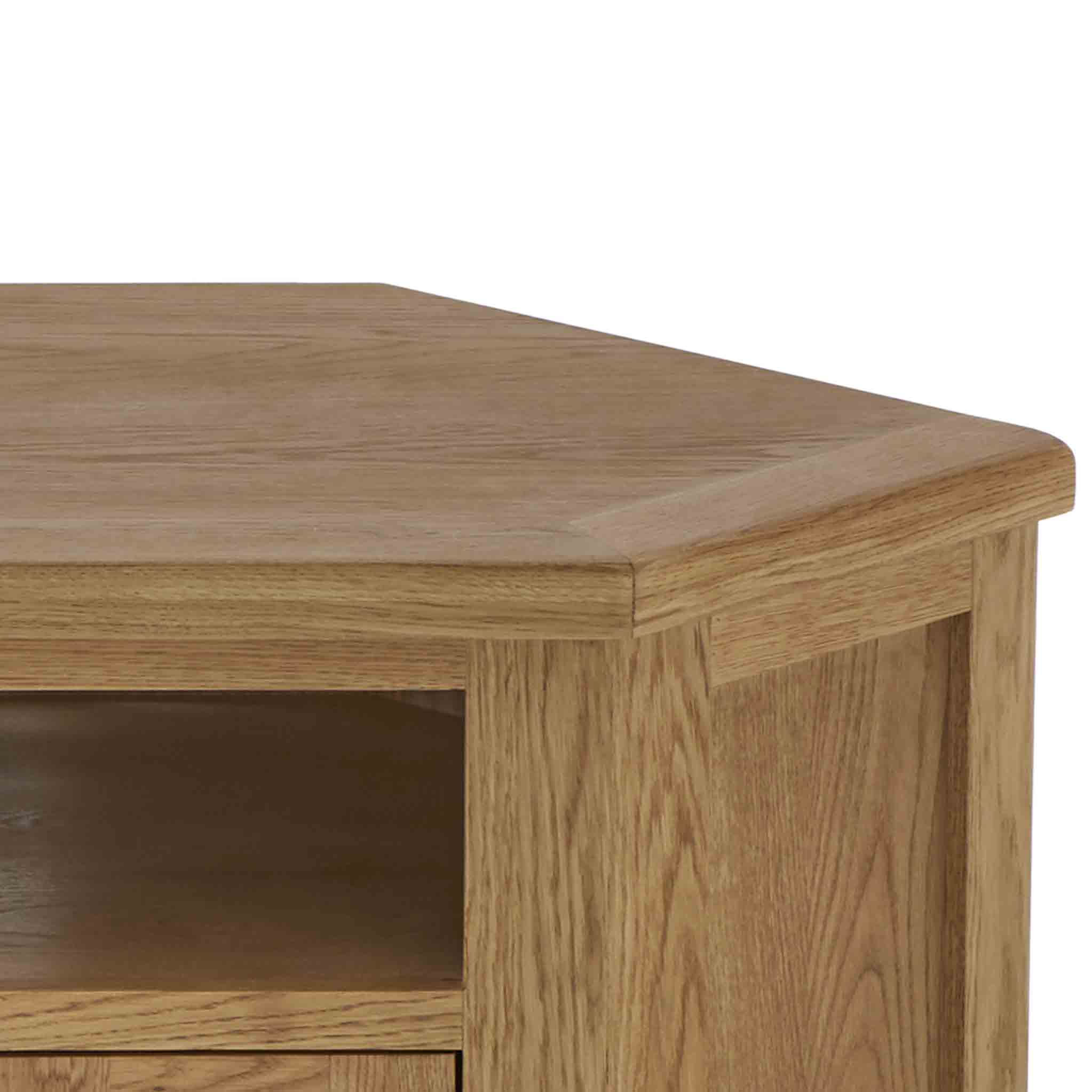 Meuble TV d'angle Zelah en chêne