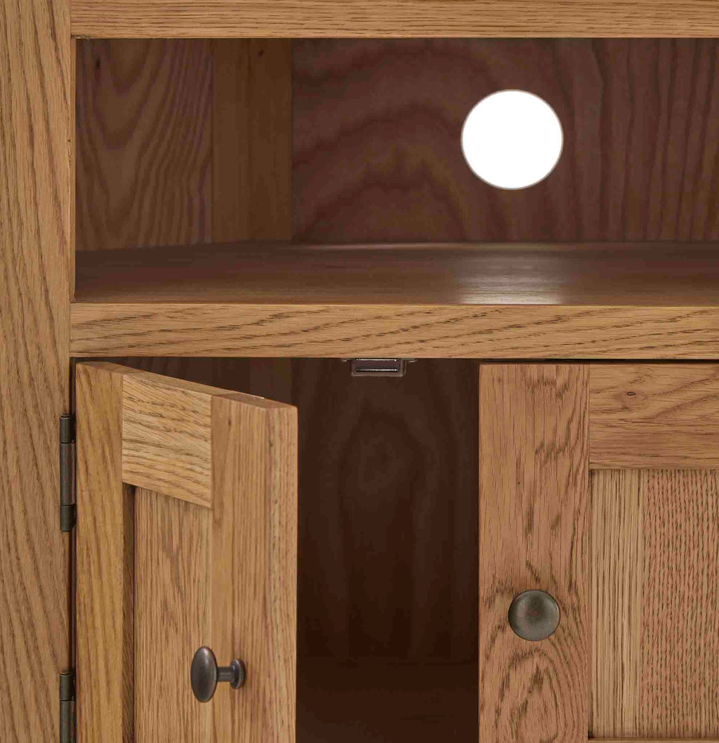 Meuble TV d'angle Zelah en chêne