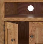 Meuble TV d'angle Zelah en chêne