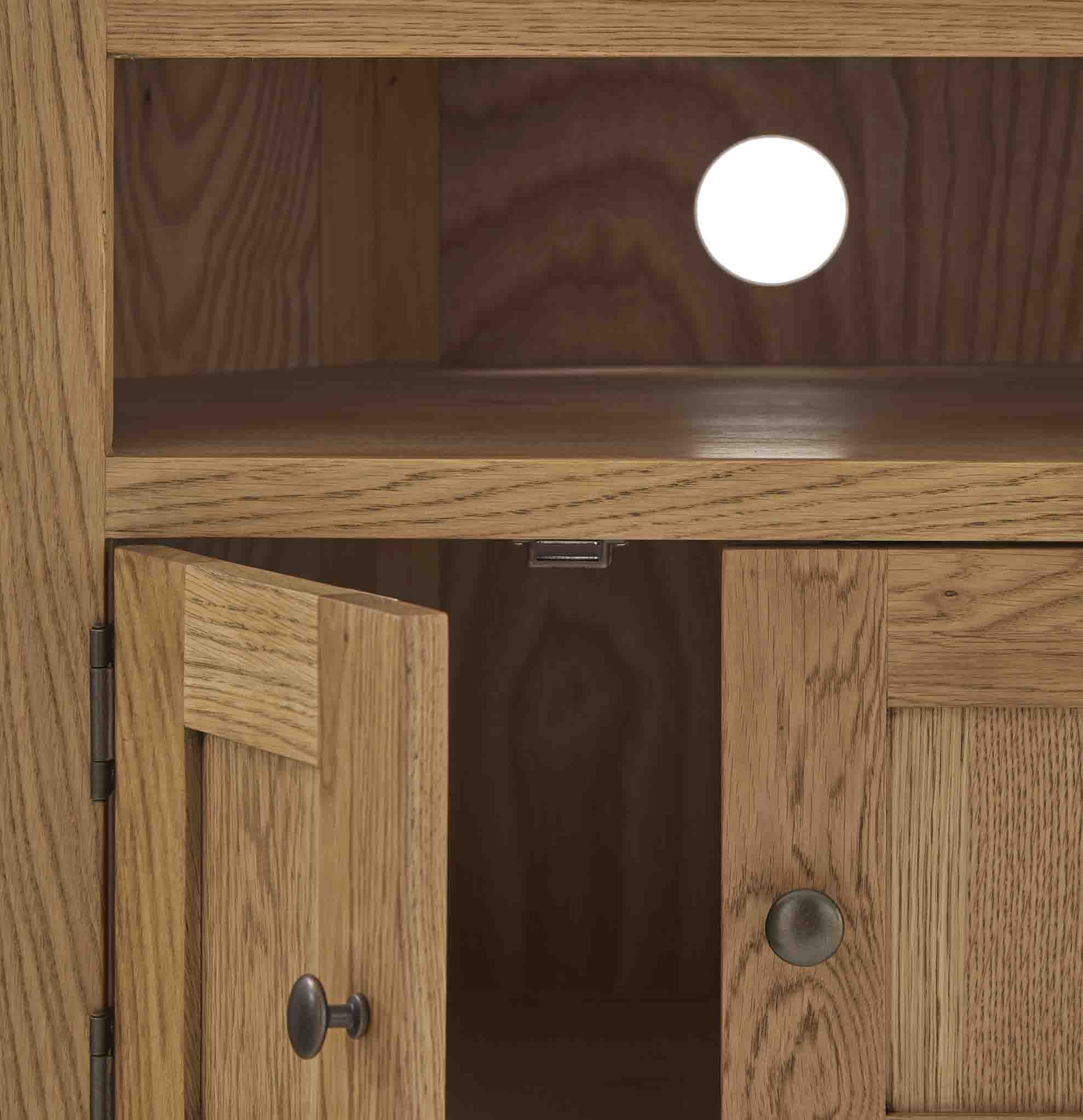 Meuble TV d'angle Zelah en chêne