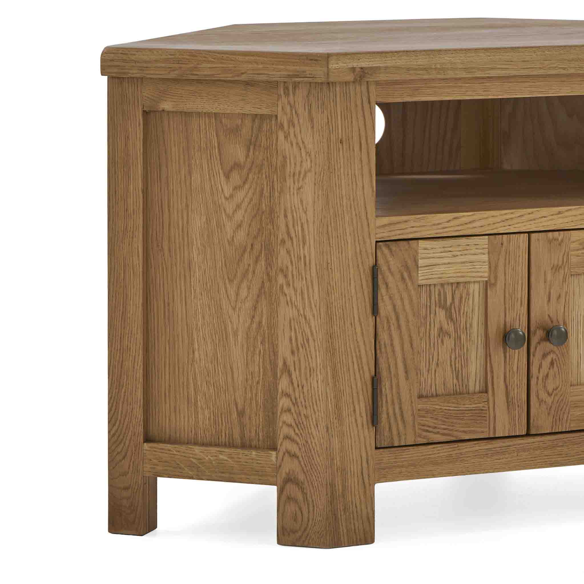 Meuble TV d'angle Zelah en chêne