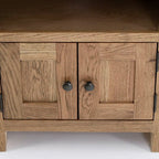 Meuble TV d'angle Zelah en chêne