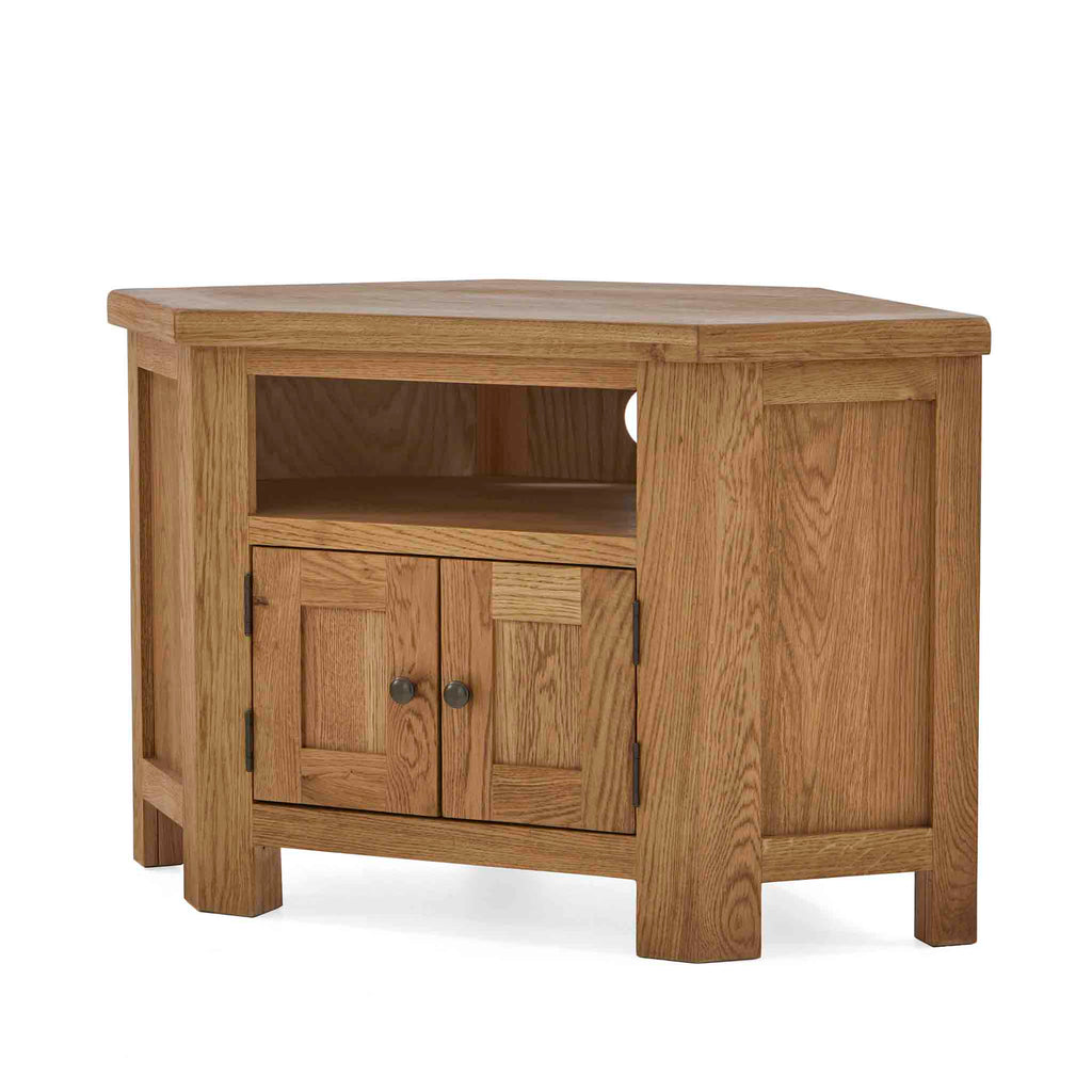 Meuble TV d'angle Zelah en chêne