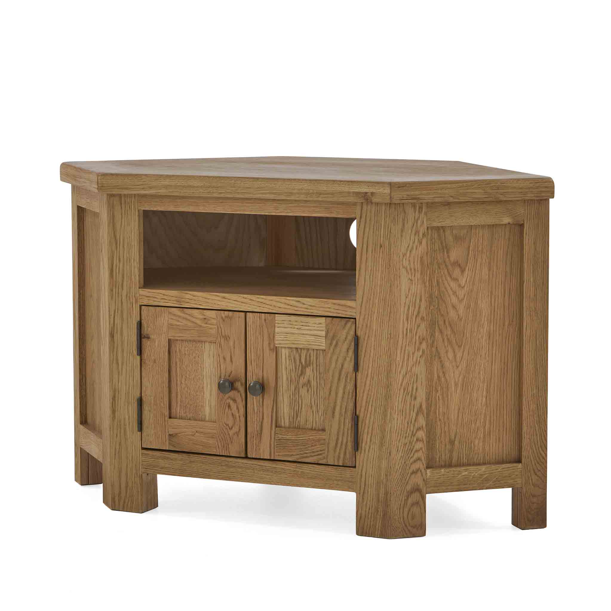 Meuble TV d'angle Zelah en chêne