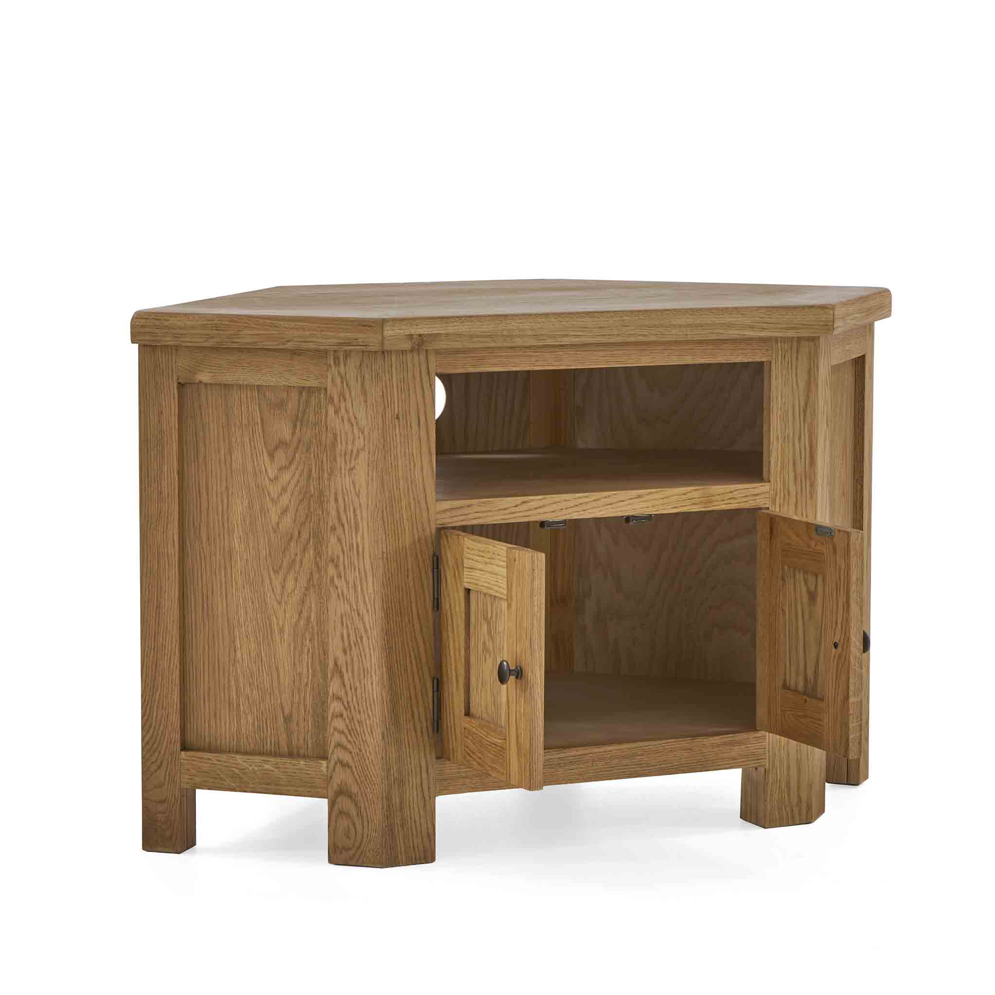 Meuble TV d'angle Zelah en chêne