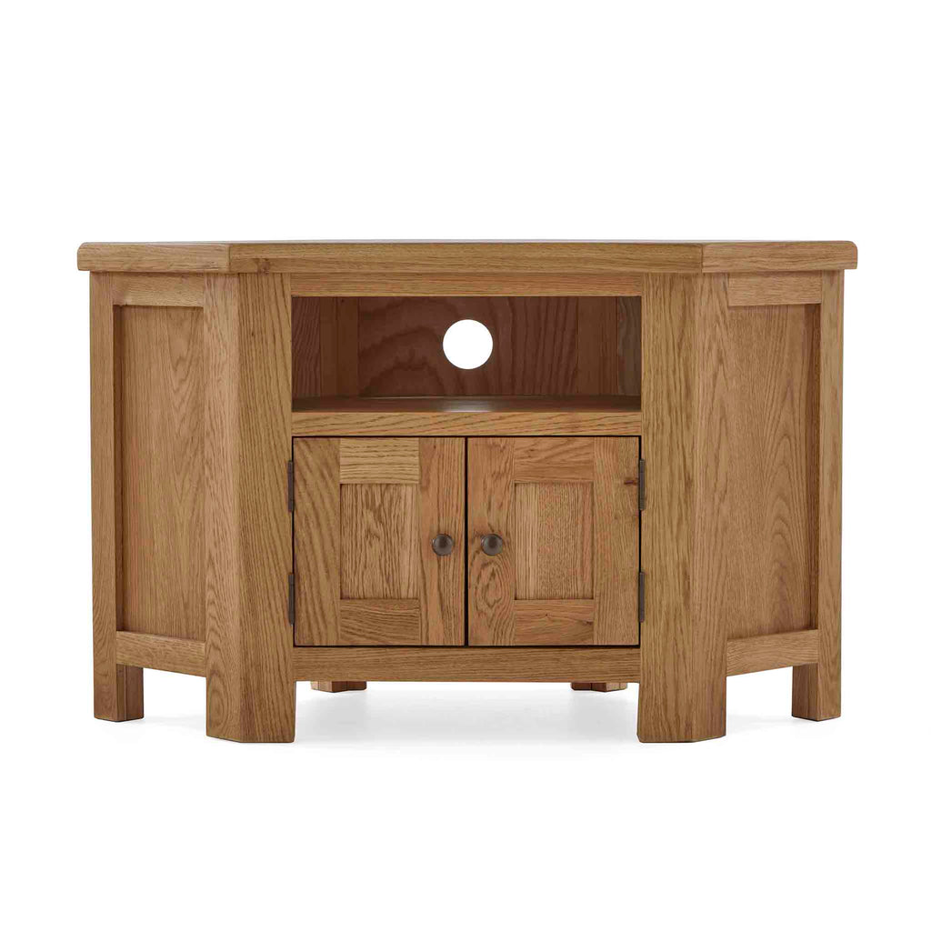 Meuble TV d'angle Zelah en chêne