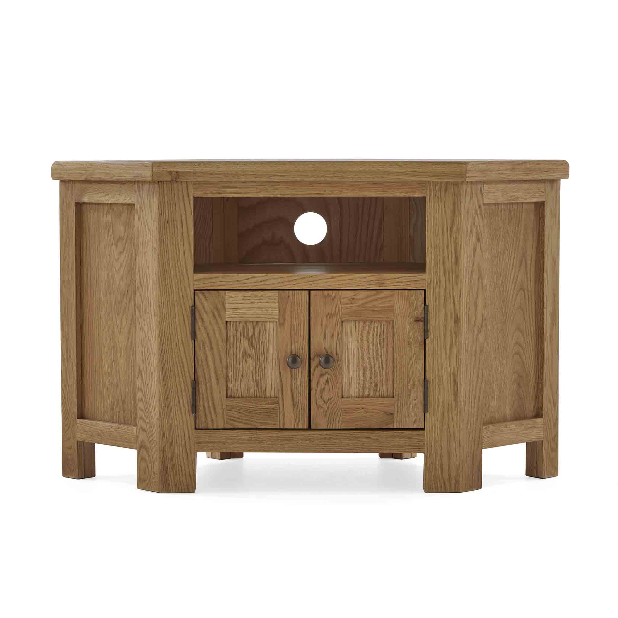 Meuble TV d'angle Zelah en chêne