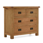 Commode Zelah en chêne, 2 tiroirs superposés.