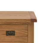 Commode Zelah en chêne, 2 tiroirs superposés.