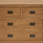 Commode Zelah en chêne, 2 tiroirs superposés.