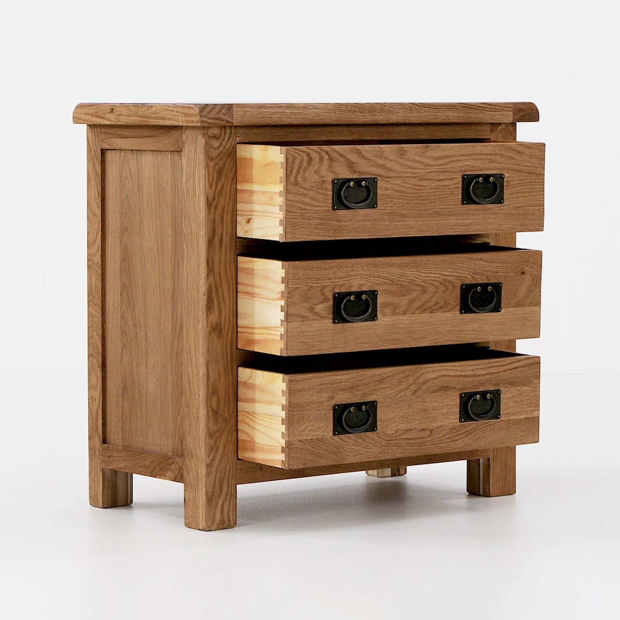 Commode Zelah en chêne à 3 tiroirs