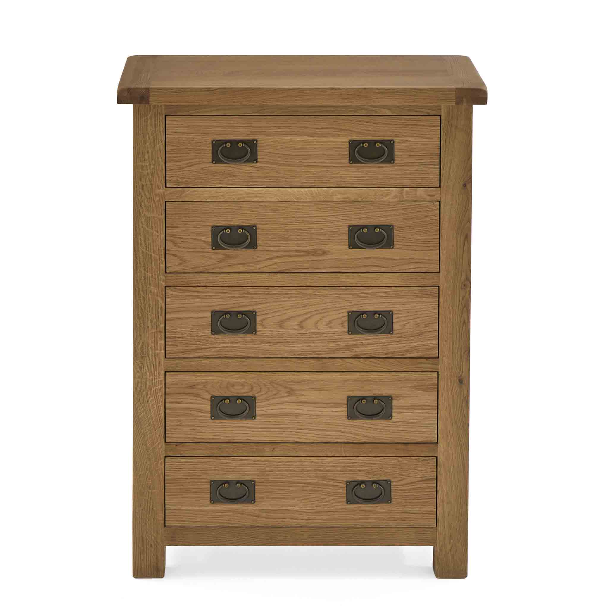 Commode Zelah en chêne à 5 tiroirs