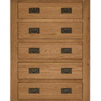 Commode Zelah en chêne à 5 tiroirs