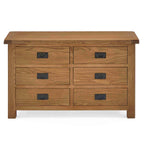 Commode Zelah en chêne à 3+3 tiroirs