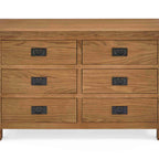 Commode Zelah en chêne à 3+3 tiroirs