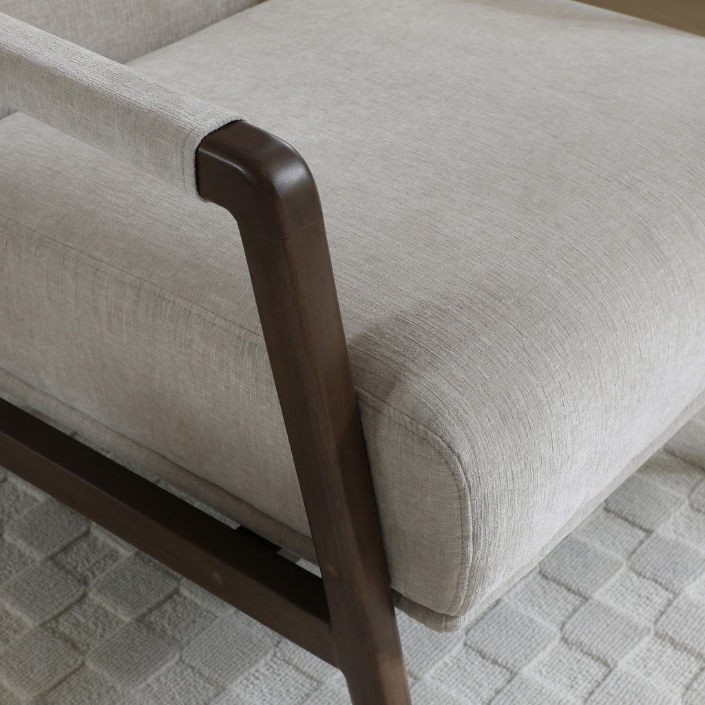 Fauteuil d'appoint Stow en chenille naturelle