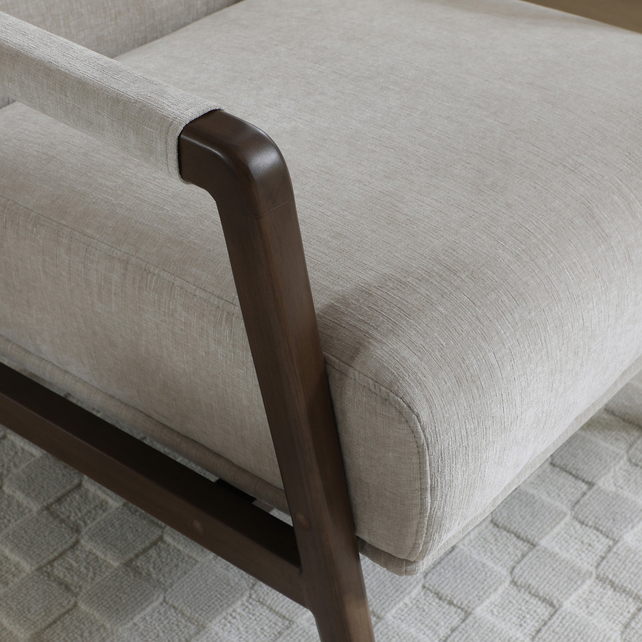 Fauteuil d'appoint Stow en chenille naturelle