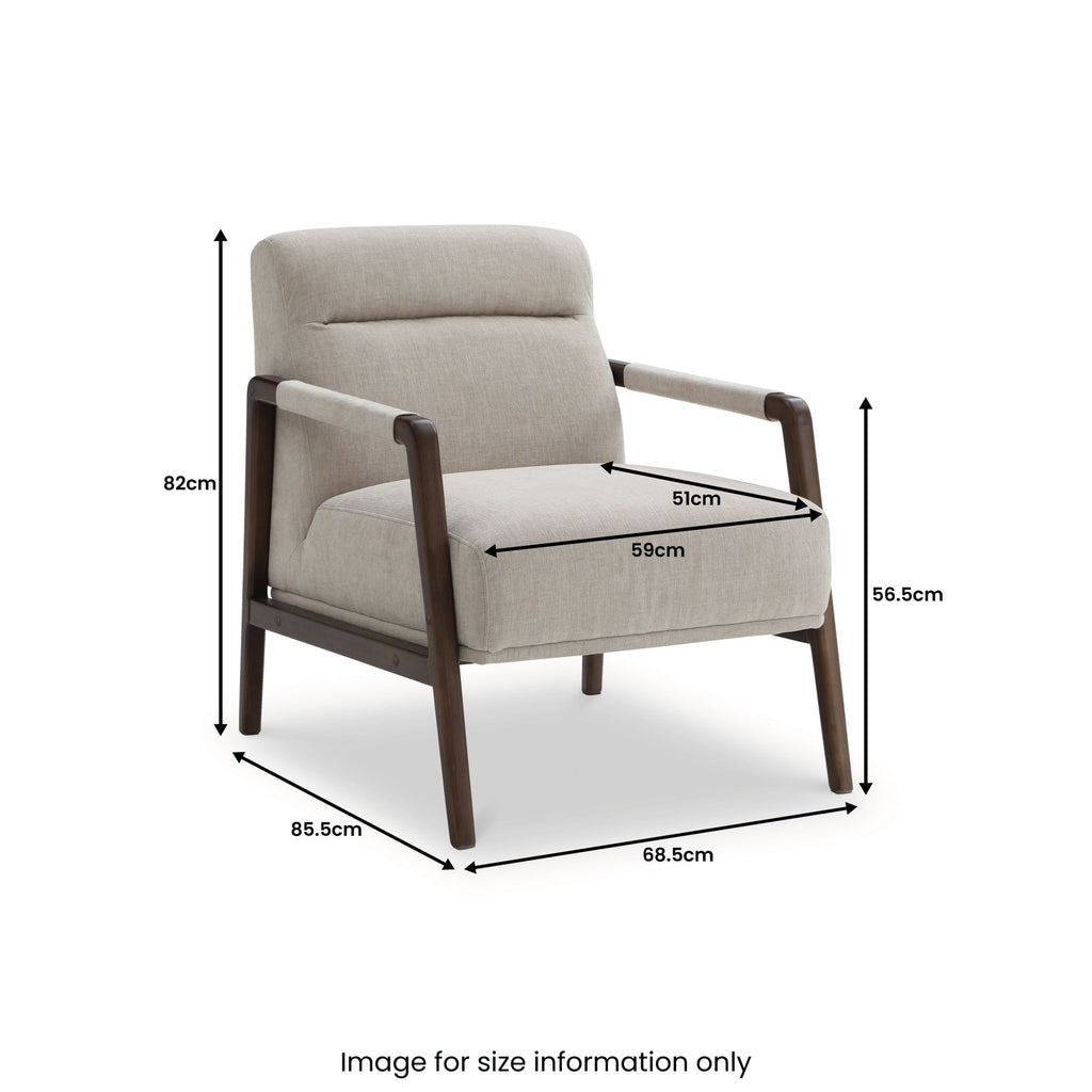 Fauteuil d'appoint Stow en chenille naturelle