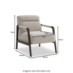 Fauteuil d'appoint Stow en chenille naturelle