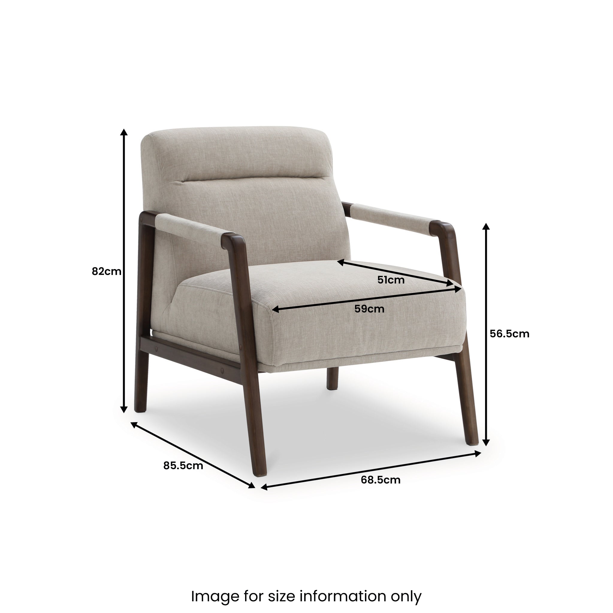 Fauteuil d'appoint Stow en chenille naturelle