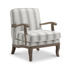 Fauteuil d'appoint Sandringham en lin rayé