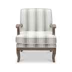 Fauteuil d'appoint Sandringham en lin rayé