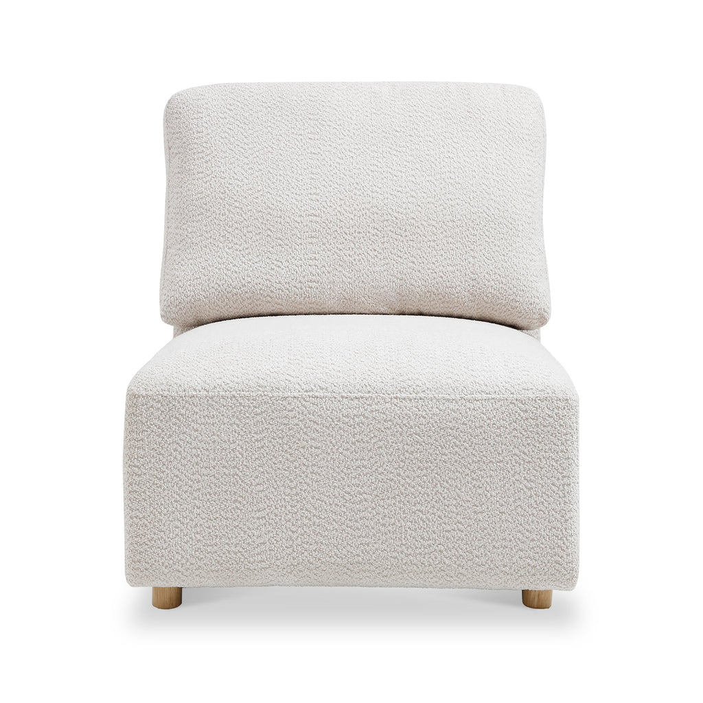 Fauteuil lounge sans accoudoirs Fairfax Boucle