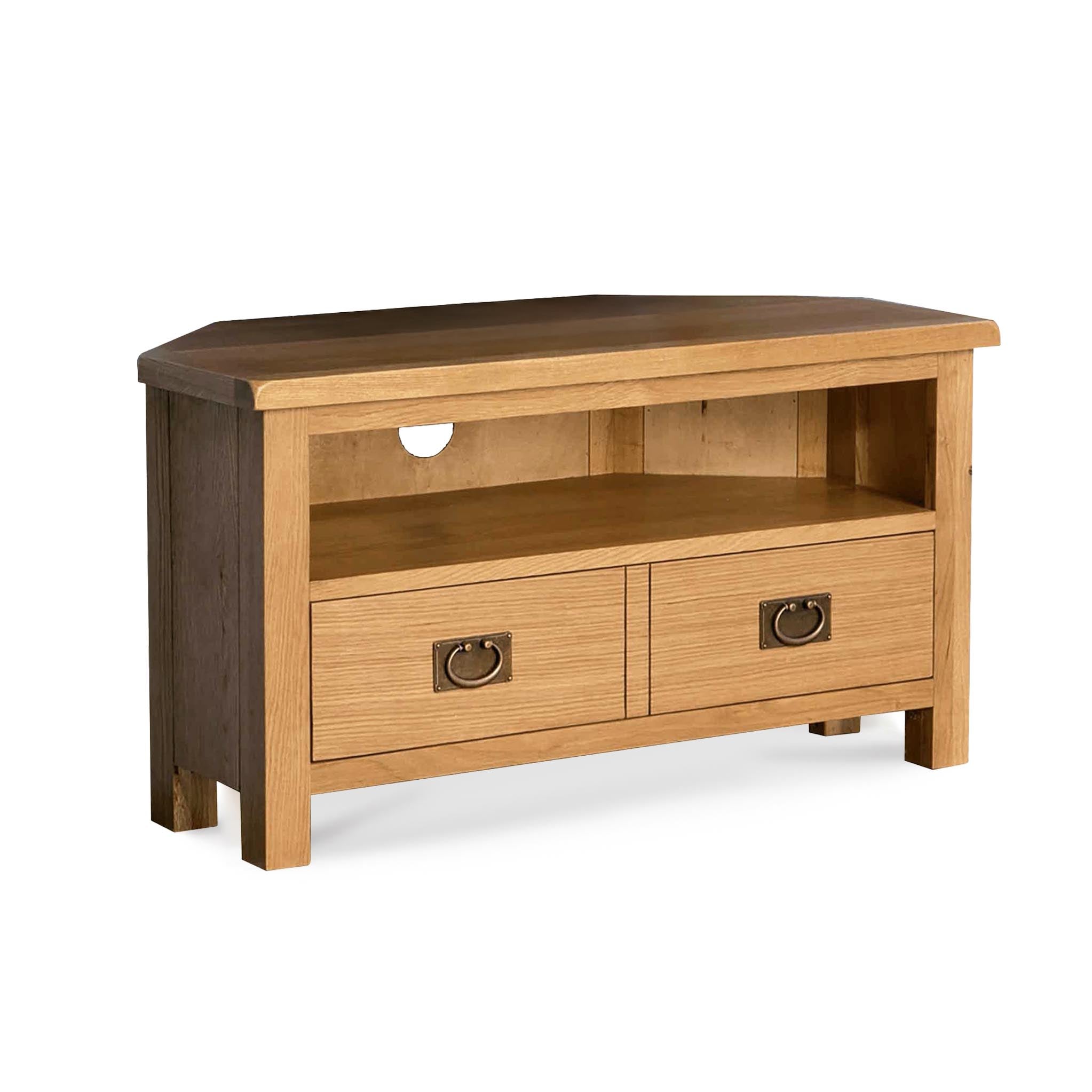 Meuble TV d'angle en chêne Surrey