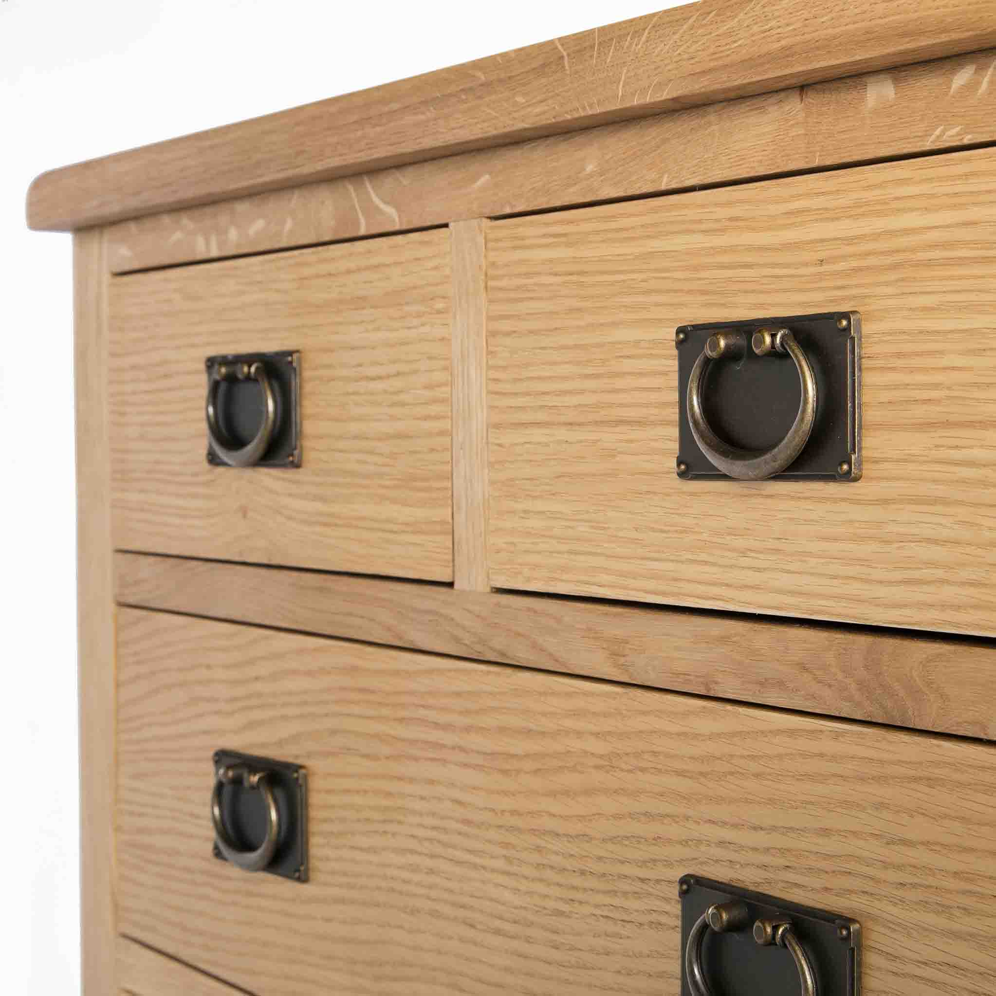 Commode Surrey Oak à 2 tiroirs superposés et 3 tiroirs