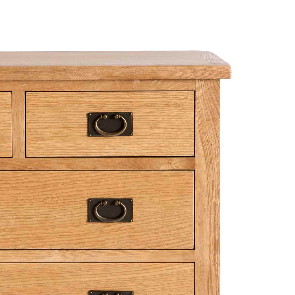 Commode Surrey Oak à 2 tiroirs superposés et 3 tiroirs