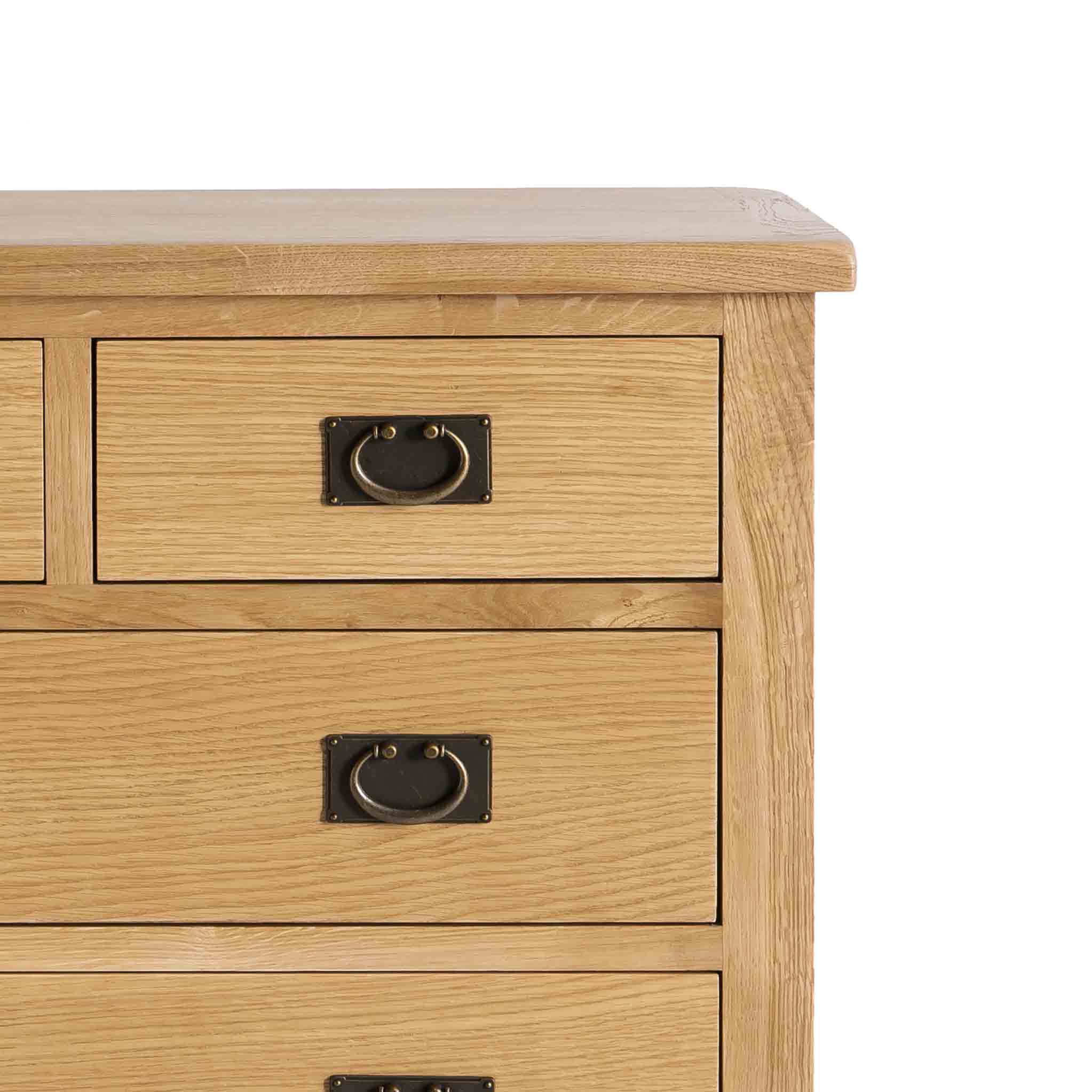 Commode Surrey Oak à 2 tiroirs superposés et 3 tiroirs