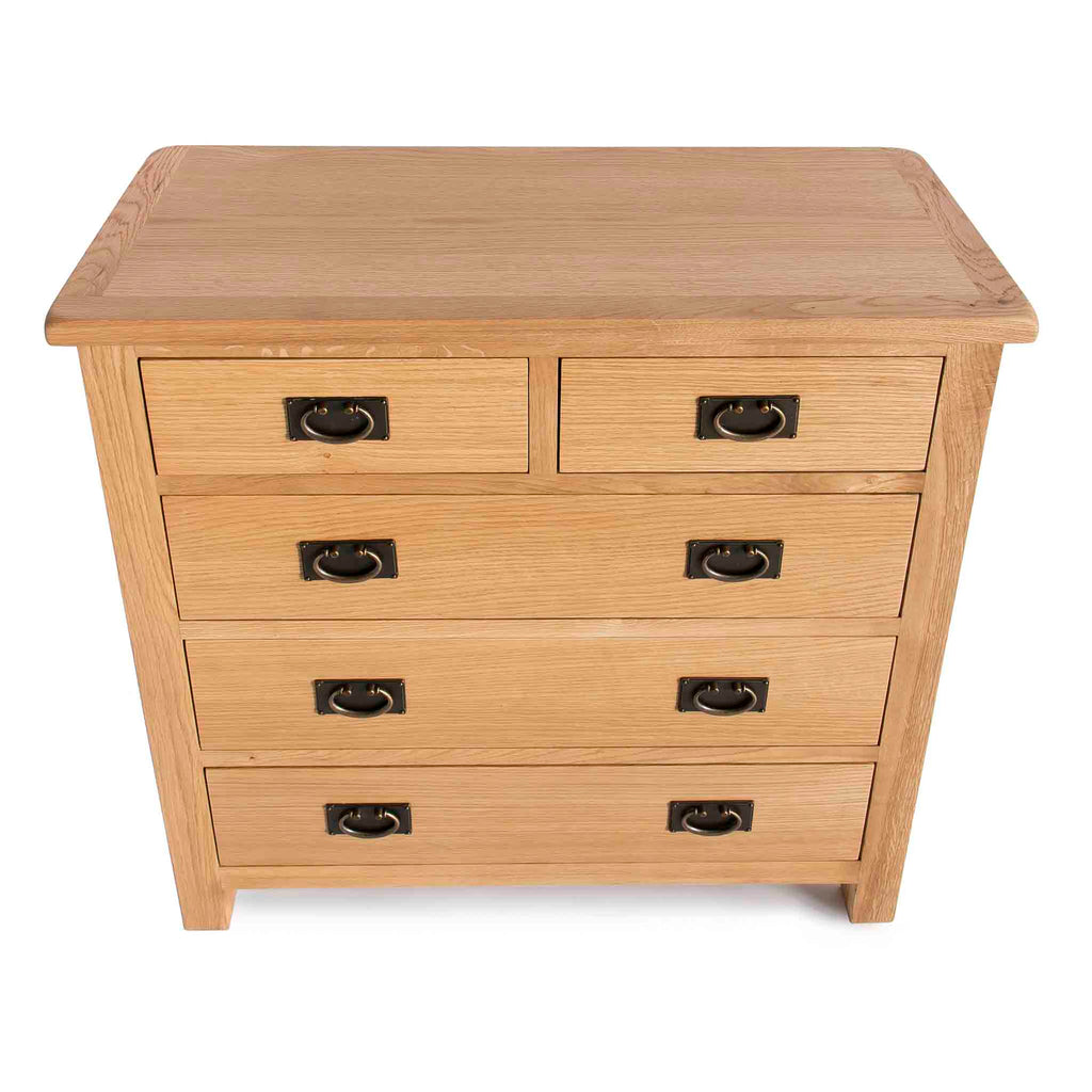 Commode Surrey Oak à 2 tiroirs superposés et 3 tiroirs