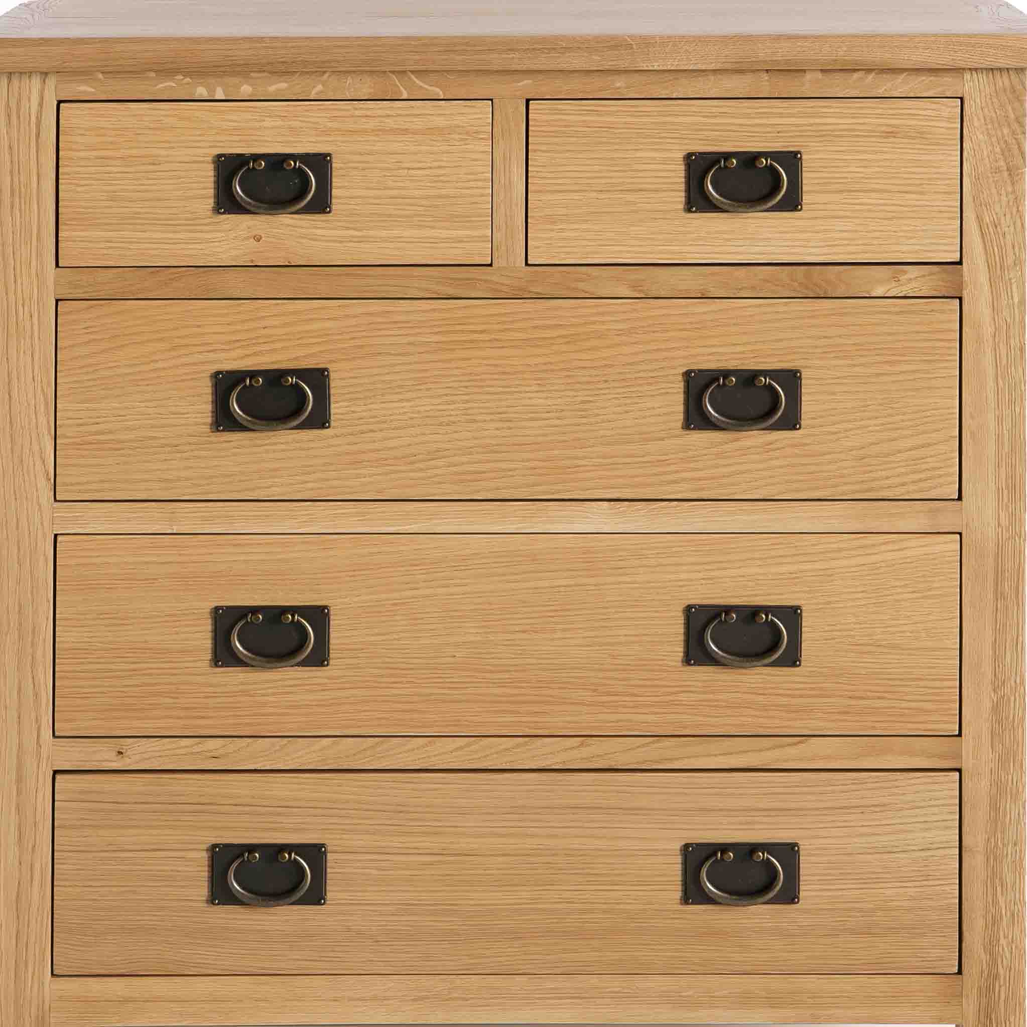 Commode Surrey Oak à 2 tiroirs superposés et 3 tiroirs