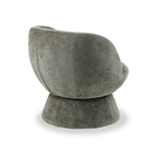 Fauteuil pivotant tulipe en chenille tissée Kendal