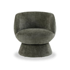 Fauteuil pivotant tulipe en chenille tissée Kendal