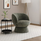 Fauteuil pivotant tulipe en chenille tissée Kendal