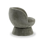 Fauteuil pivotant tulipe en chenille tissée Kendal