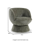 Fauteuil pivotant tulipe en chenille tissée Kendal