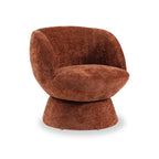 Fauteuil pivotant tulipe en chenille tissée Kendal