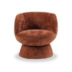 Fauteuil pivotant tulipe en chenille tissée Kendal