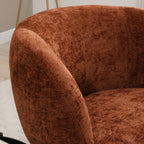 Fauteuil pivotant tulipe en chenille tissée Kendal