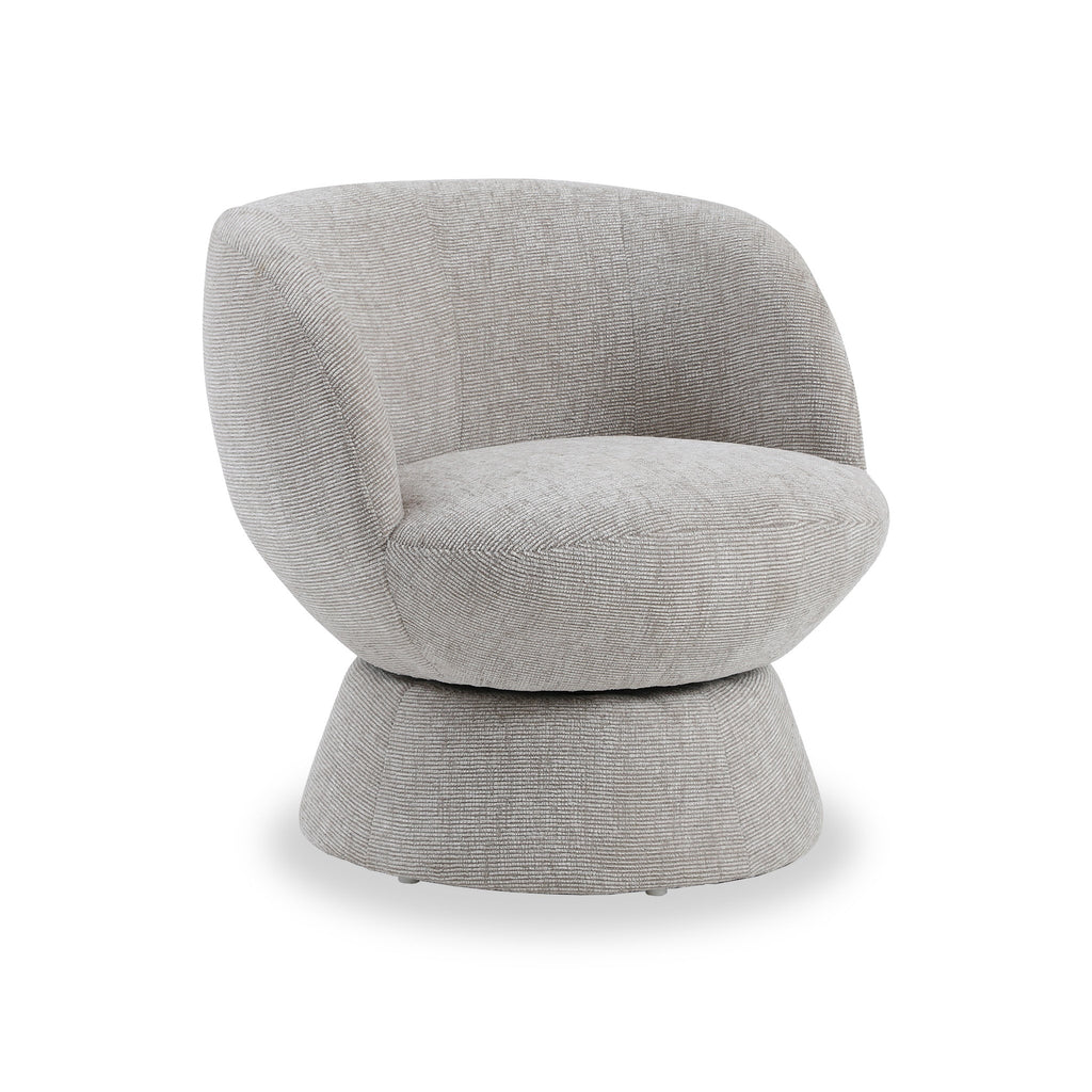 Fauteuil pivotant tulipe en chenille tissée Kendal