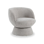 Fauteuil pivotant tulipe en chenille tissée Kendal