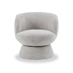 Fauteuil pivotant tulipe en chenille tissée Kendal