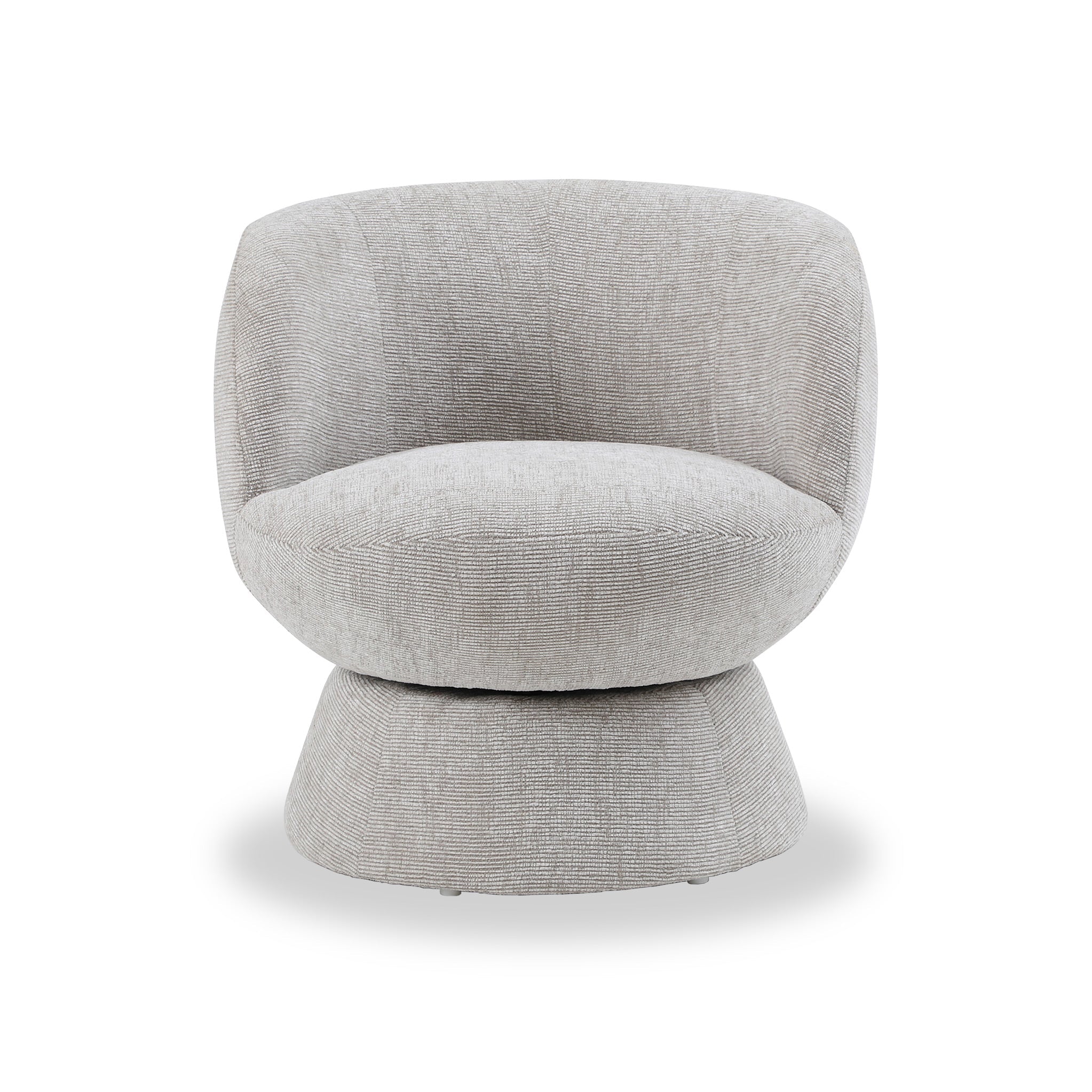 Fauteuil pivotant tulipe en chenille tissée Kendal