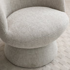 Fauteuil pivotant tulipe en chenille tissée Kendal
