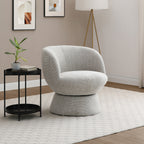 Fauteuil pivotant tulipe en chenille tissée Kendal