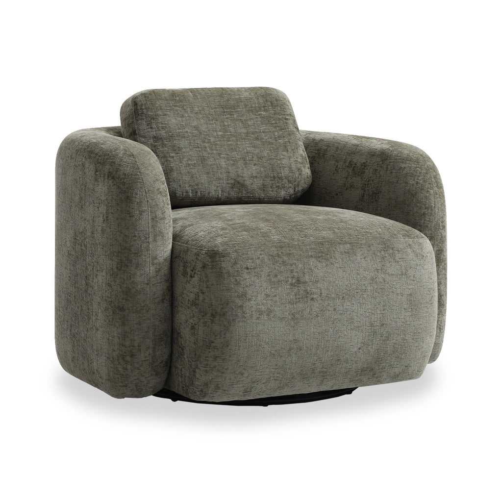 Fauteuil pivotant en chenille Irving