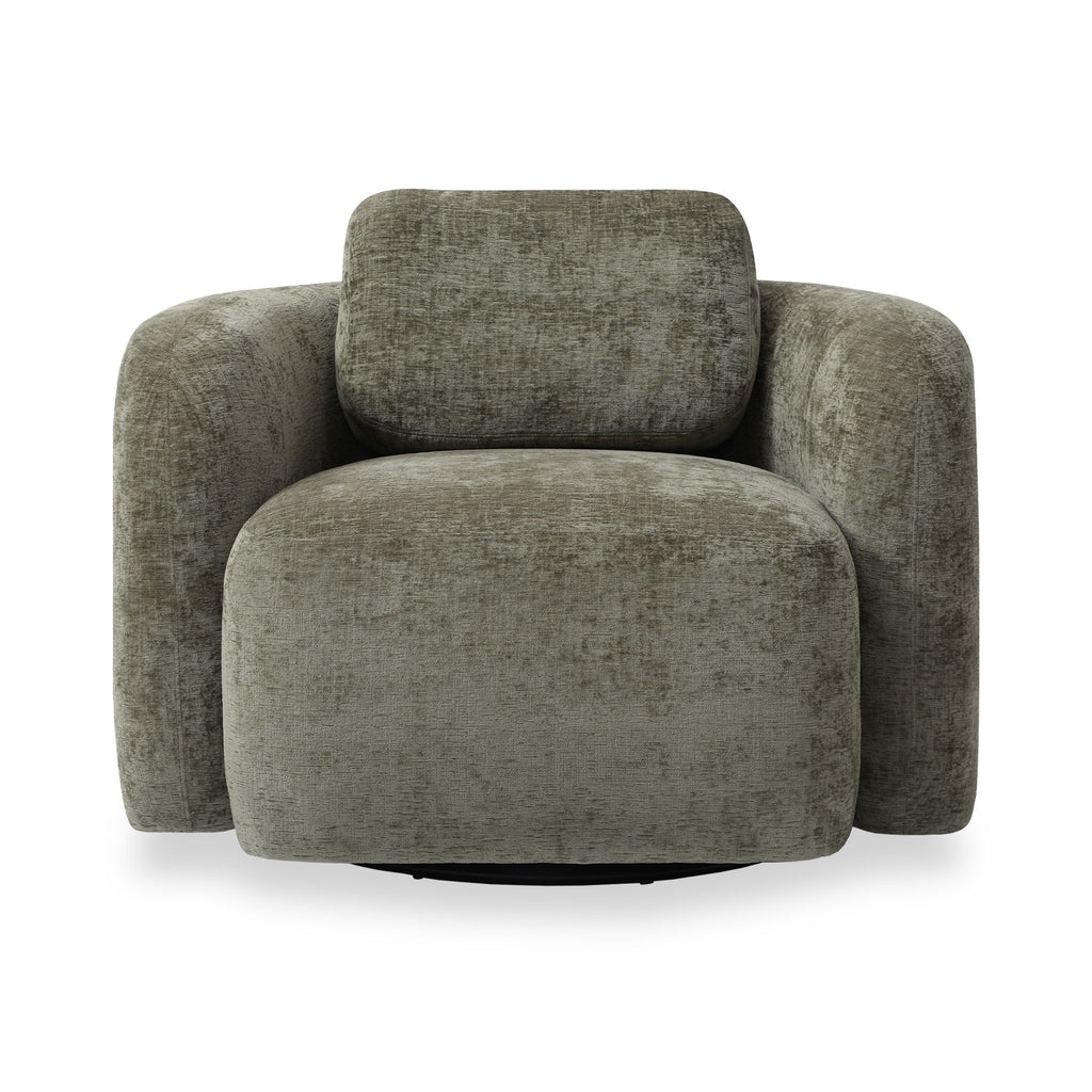 Fauteuil pivotant en chenille Irving