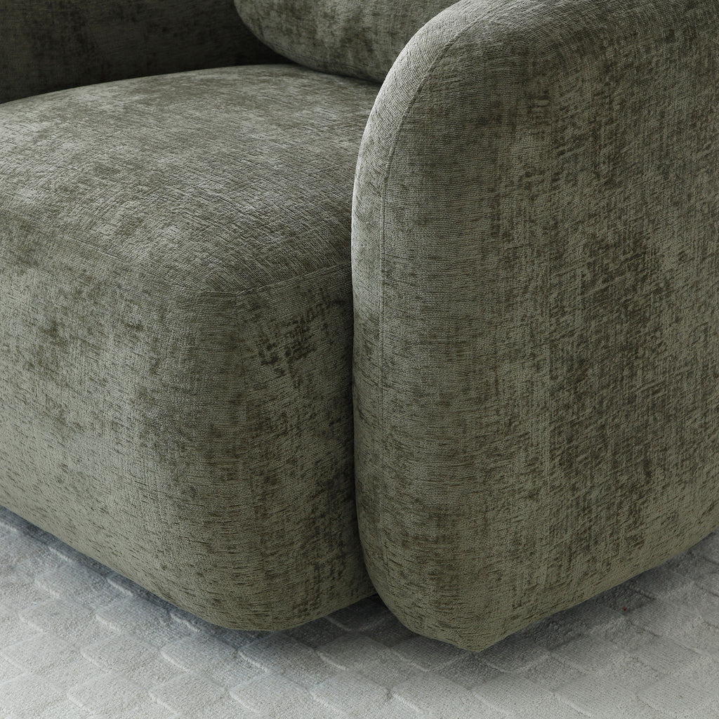 Fauteuil pivotant en chenille Irving